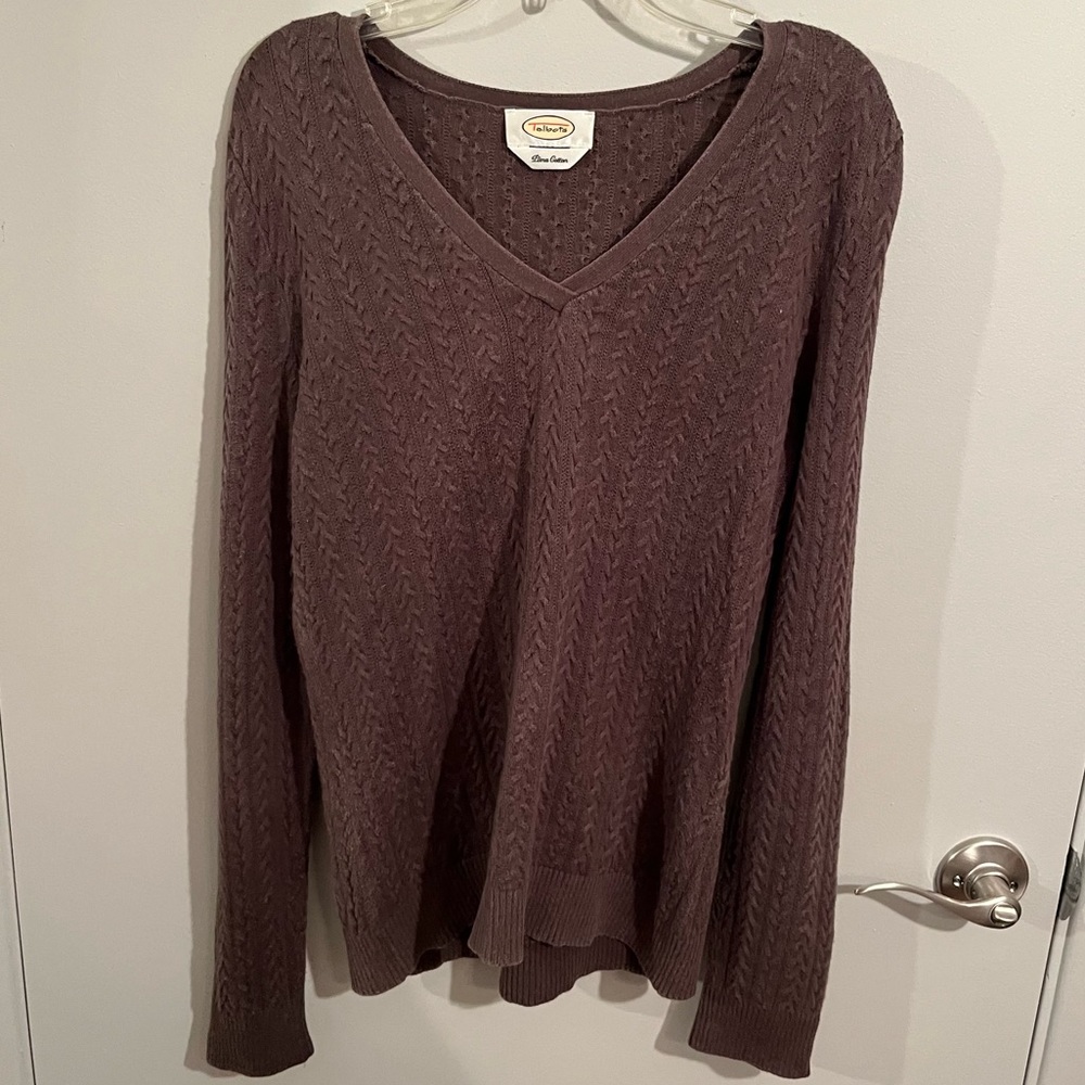 100% Pima Cotton Talbots Patterned Sweater